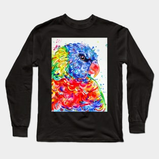 Rainbow Lorikeet Painting Long Sleeve T-Shirt